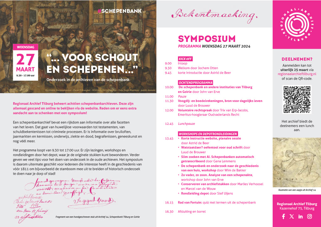 Symposium Schepenbank programma