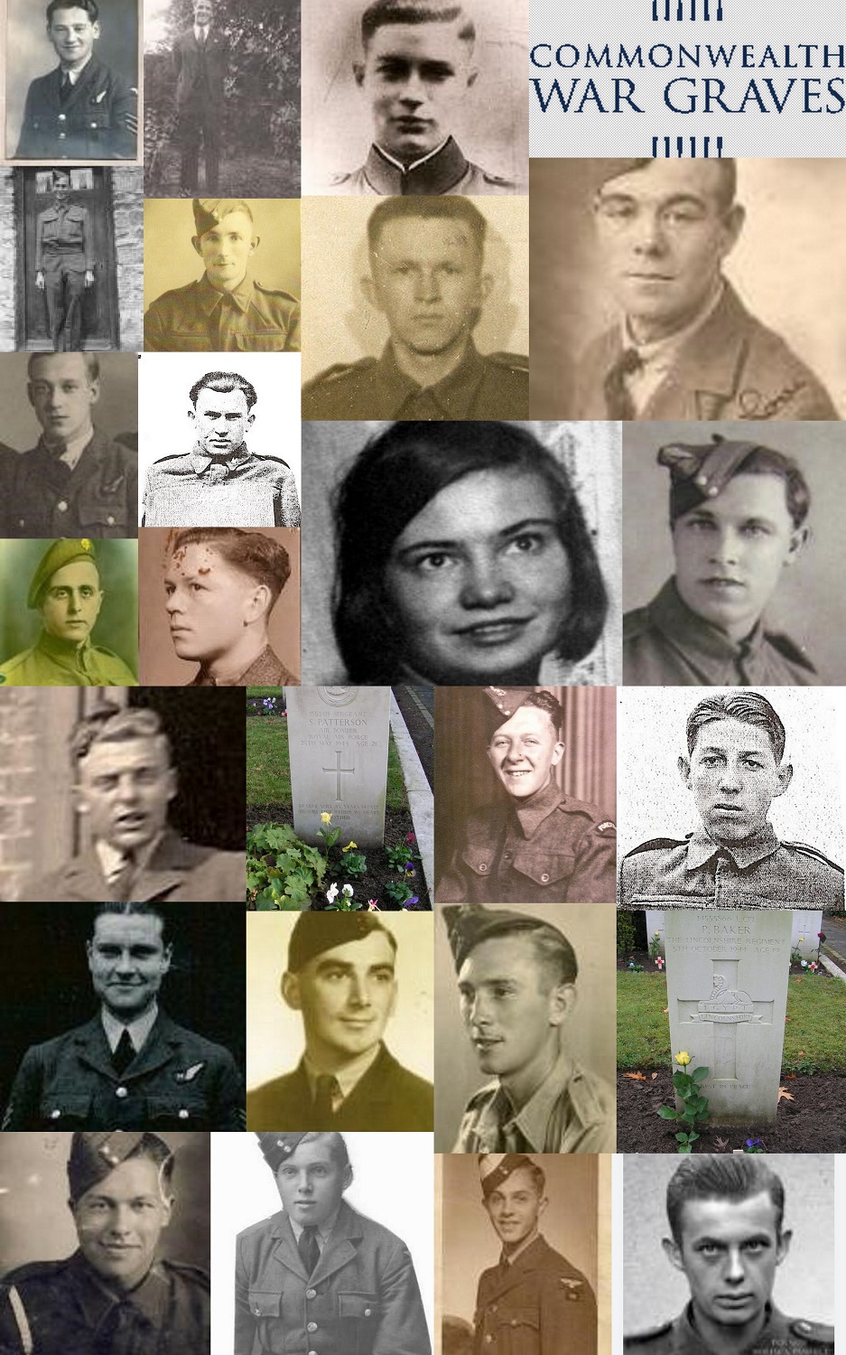 Collage oorlogsslachtoffers Ereveld Goirle