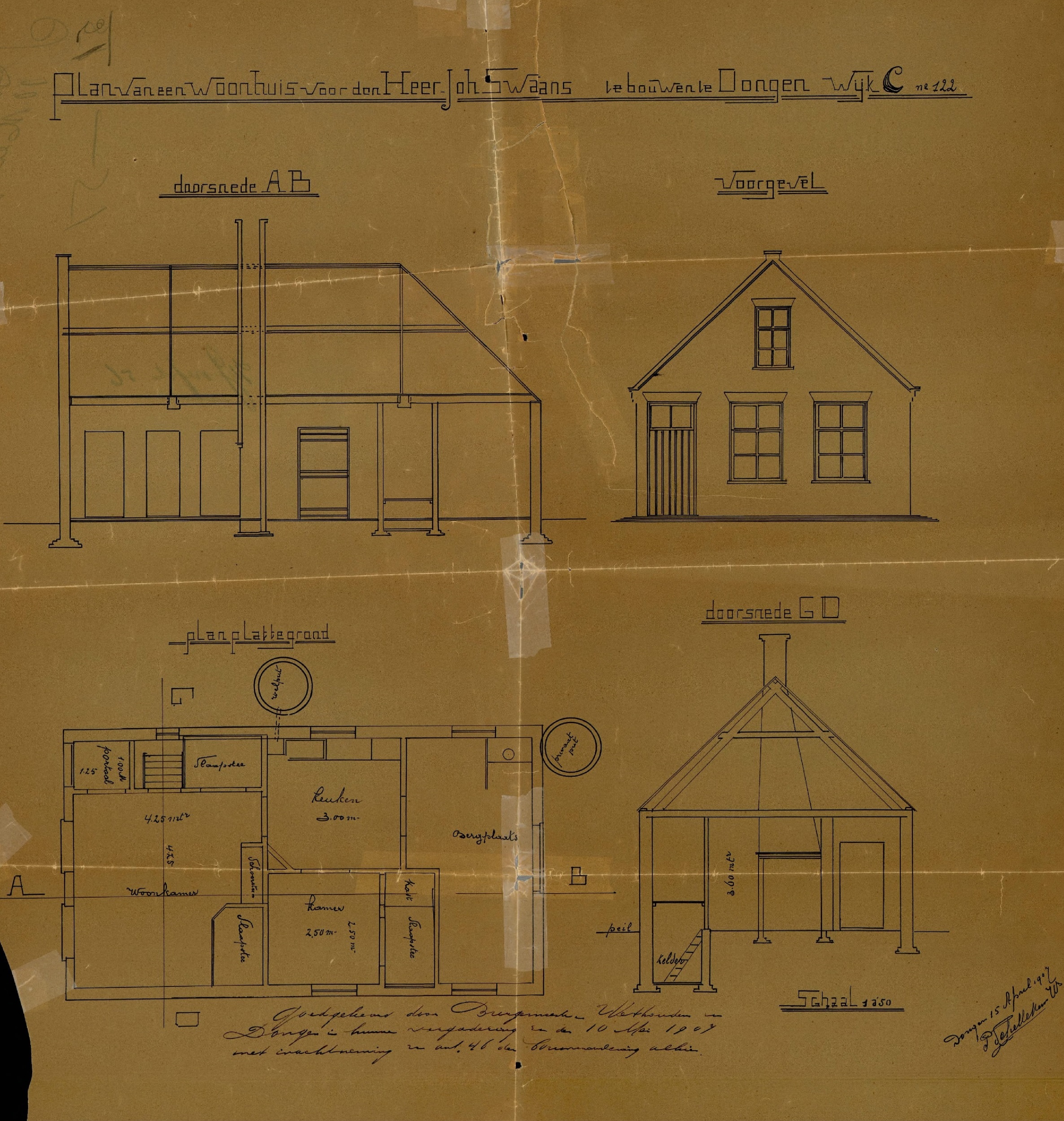 Leerlooierij tot Woonhuis Sint Josephstraat 56 Dongen 1907