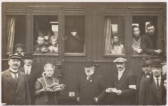 1914 Aankomst Belgische vluchtelingen op het station van Tilburg