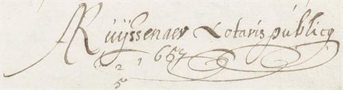 handtekening-notaris-1657-Ruijssenaer-Oth handtekening-notaris-1657-Ruijssenaer-Oth