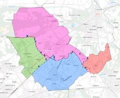 Kaart met nieuwe grenzen oude gemeente Haaren Kaart met nieuwe grenzen oude gemeente Haaren