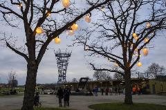 Lampionnen in het Spoorpark. Foto: Maria van der Heyden 17280737