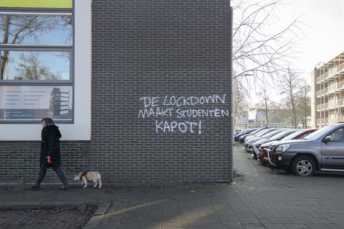 Lockdown graffiti. Fotograaf Maria van der Heyden (fotonummer 17280752).