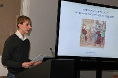 Mark Vermeer houdt zijn presentatie. foto: Marloes Coppes