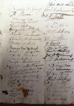 Ondertekenaars document 1801 Ondertekenaars document 1801
