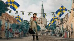 Afbeelding van de Oude Markt met Napoleon, feest op 18 april