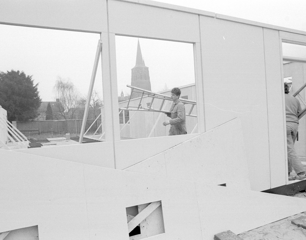 Bouw Van Bibliotheek De Hoorn In Loon Op Zand 1988 Fotograaf Persbureau Van (1)